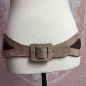 Vintage Suede & Leather Boho Reversible Hip Belt 34–36”